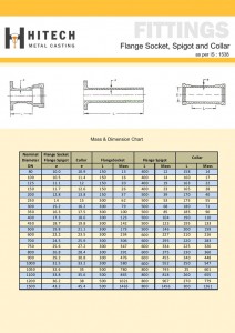 Flange Socket, Spigot and Collar - CI Pipes | Sluice Valves | DI Pipe ...